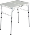 levular Small Folding Table 2 Foot, Adjustable Height Lightweight Portable Aluminum Camping Table for Picnic Beach Outdoor Indoor, White 24 x 16 inch (3 Heights)